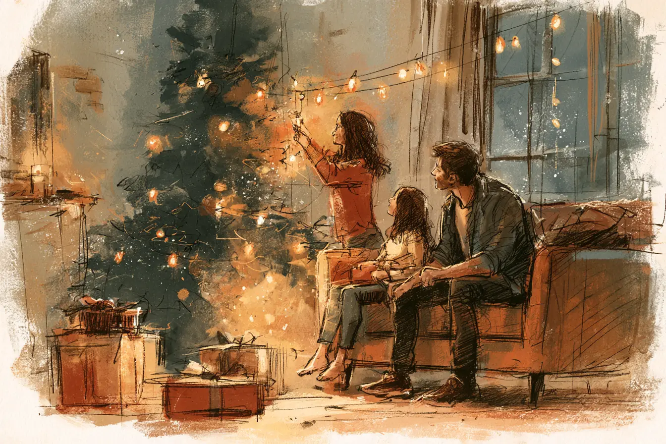 Holiday Loans through Rely Credit — illustrated scene